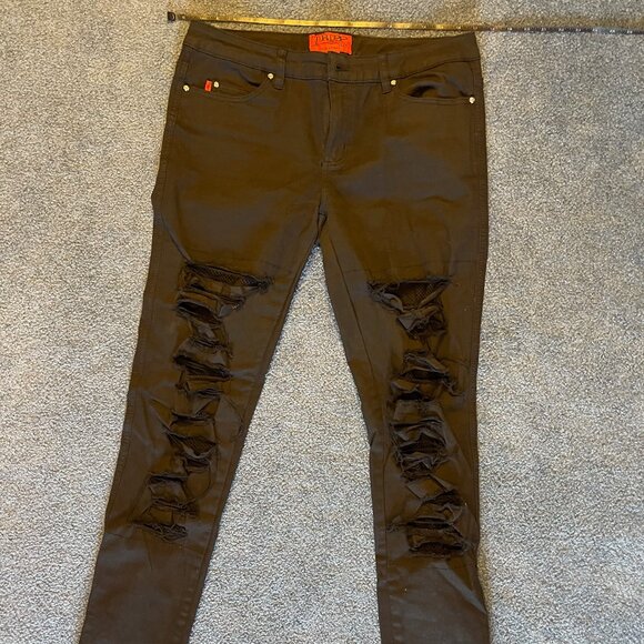 Hot Topic Tripp Black Cutout Fishnet Pants Size 13 Junior - Picture 3 of 4